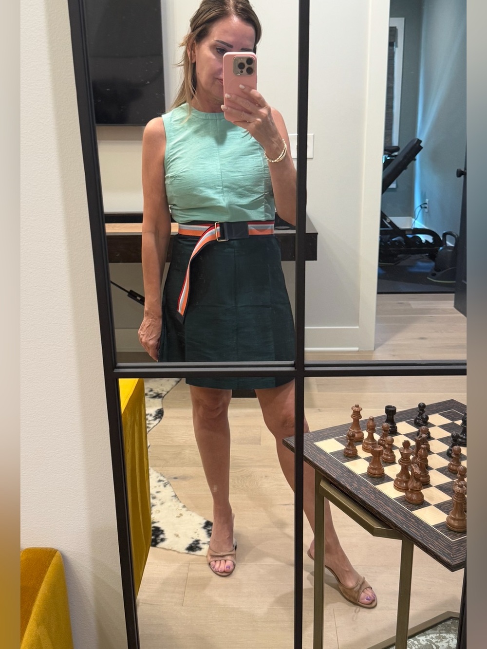 Julia Amory Colorblock Baby Jane - Tiffany  Blue and Cranberry - Picture 6 of 6